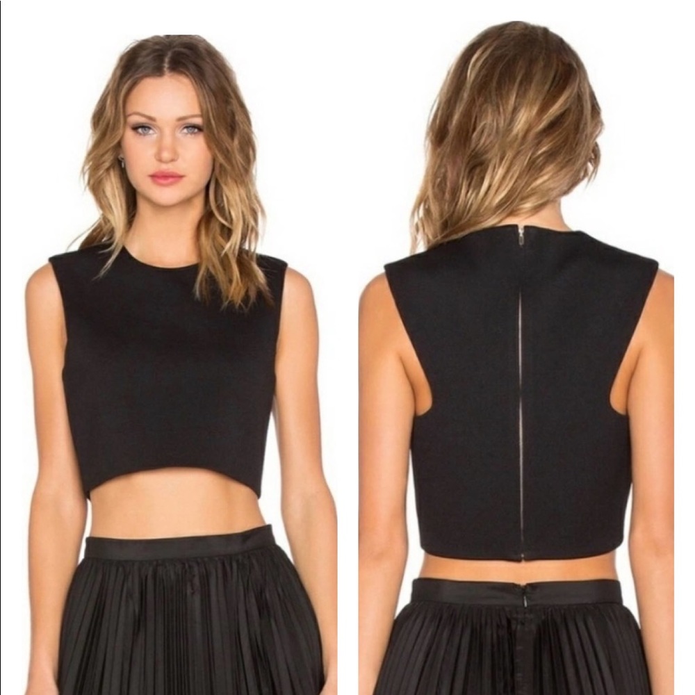 Blaque Label Sleeveless Crop Top in Black Size M